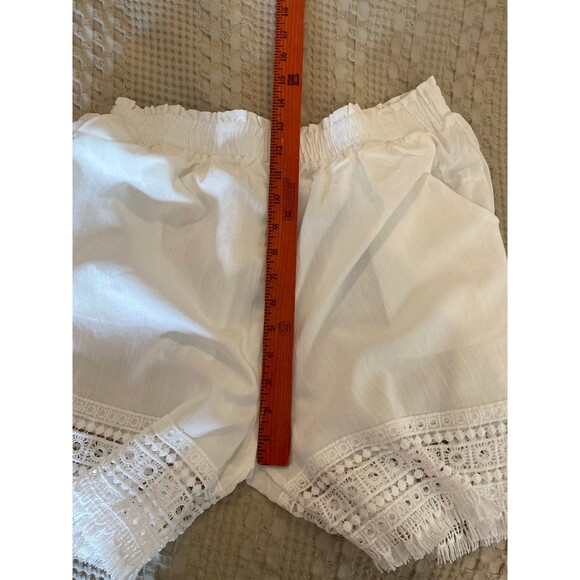 Boho Lace Trim Shorts Plus Sz  XL White Wide Elastic Waist Bohemian
Hippie Gypsy - Picture 10 of 12